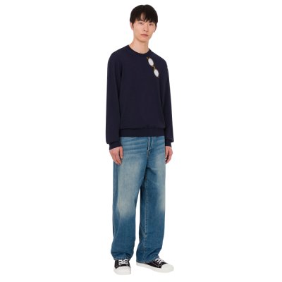 THE EXTRA-FINE MERINO WOOL PULLOVER WITH INTARSIA
